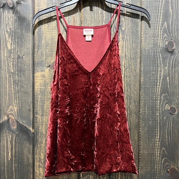 Mossimo Supply Co. Tops - Mossimo‎ Velvet Top M Y2K Cami Maroon Relaxed Whimsigoth Grunge Edgy Neutral